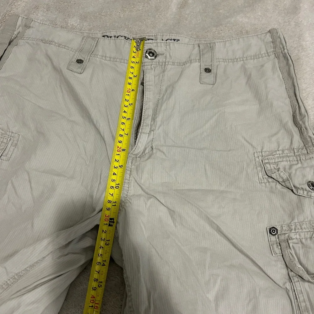 Buckle Black parachute Cargo Shorts Mens 38 12in Stone Meltdown Slim Fit Y2K